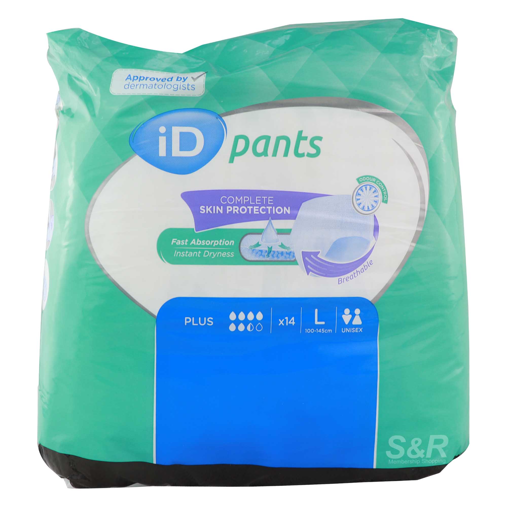 iD Disposable Pants Plus for Adults Large 14pcs